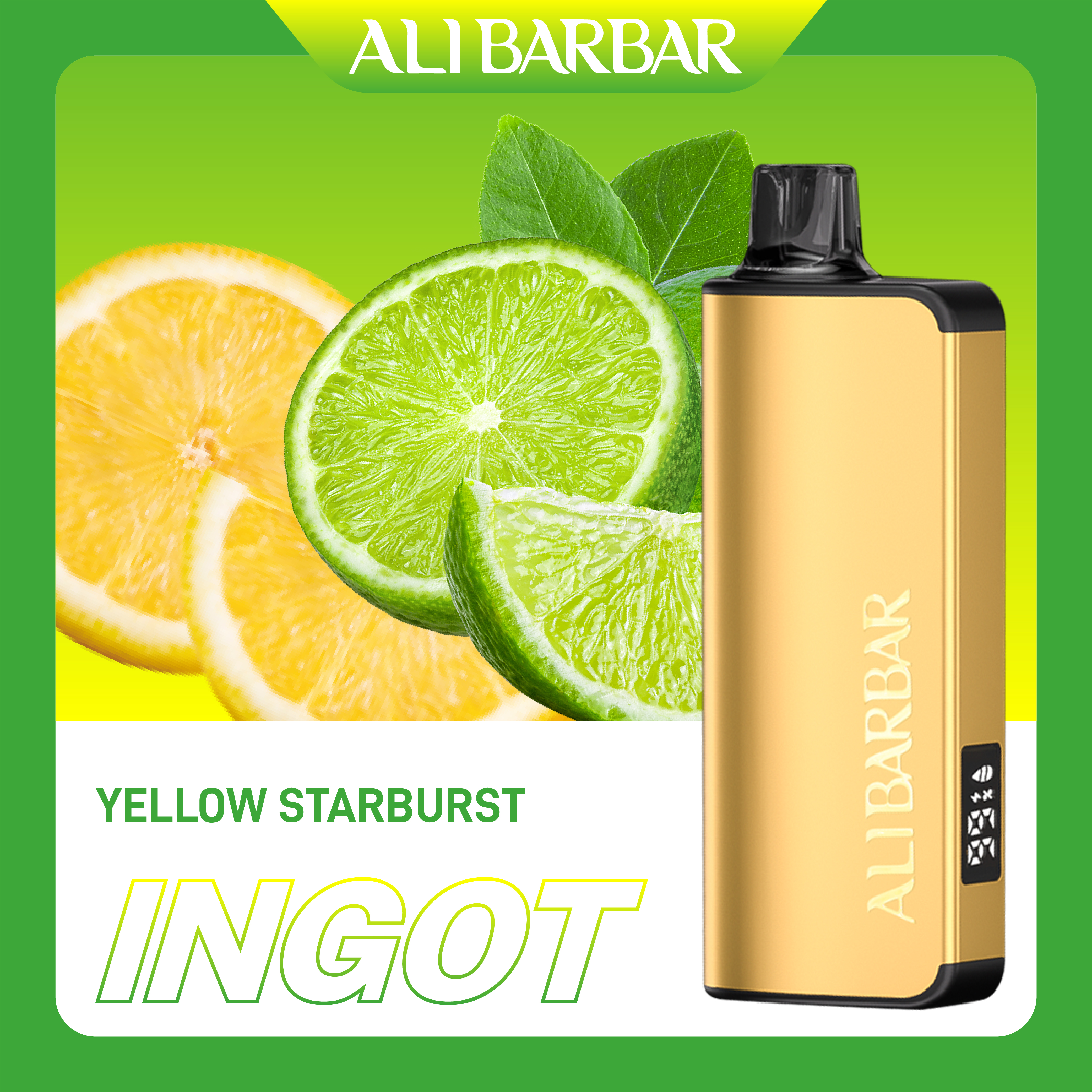 Alibarbar Ingot Yellow Starburst 9000 Puffs