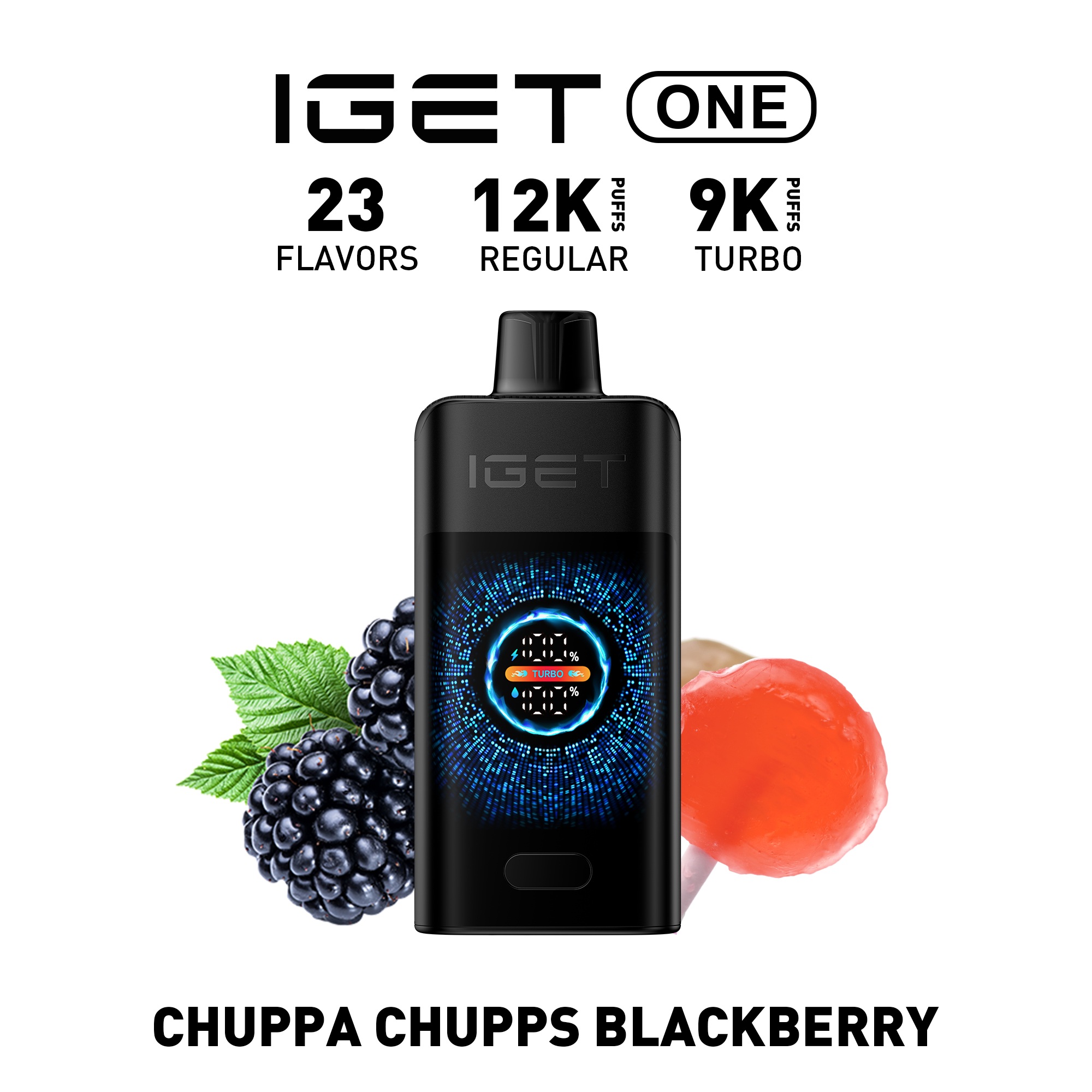IGET ONE Chupa Chups Blackberry 12000 Puffs