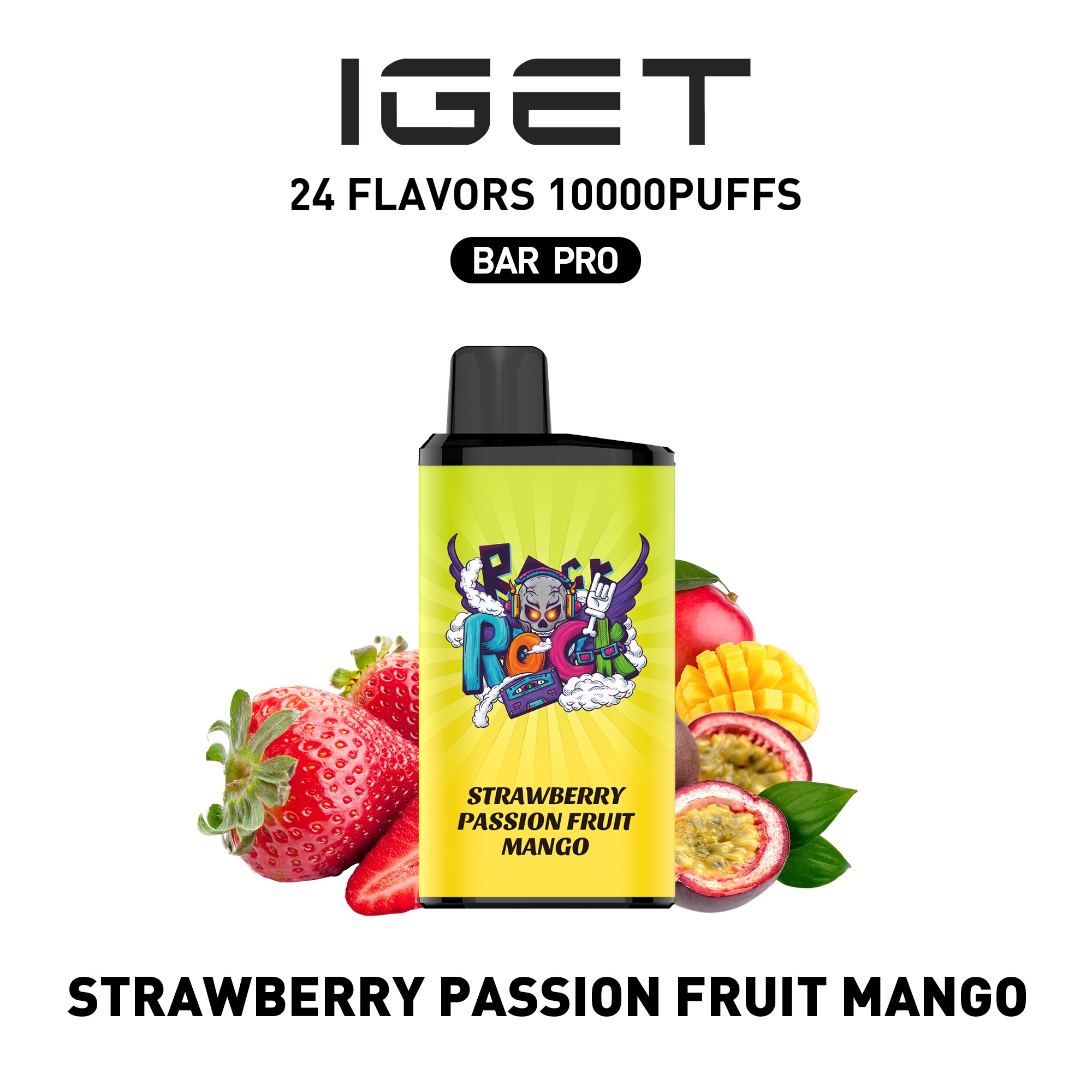 IGET Bar Pro Strawberry Passionfruit Mango 10000 Puffs