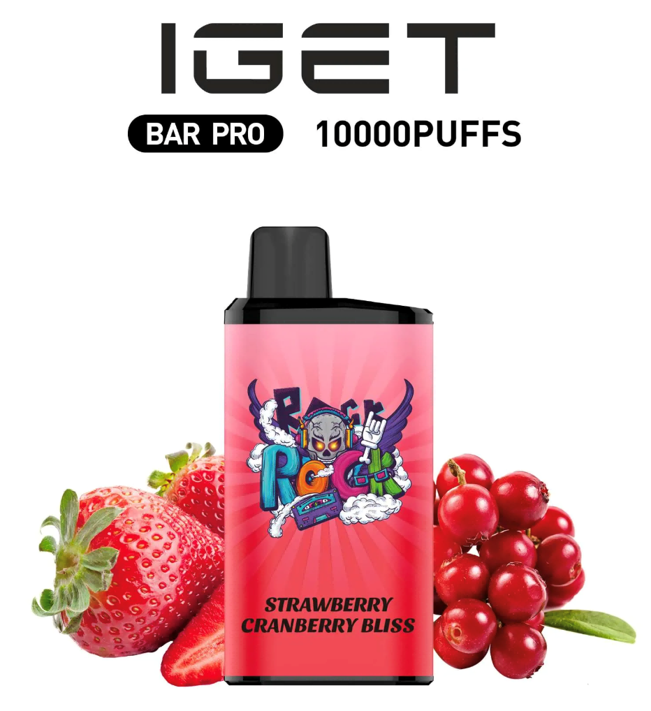IGET Bar Pro Strawberry Cranberry Bliss 10000 Puffs